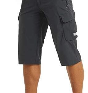 MAGCOMSEN Men's Workout Gym Shorts Quick Dry 3/4 Capri Pants Zipper Pockets Hiking Athletic Running Shorts