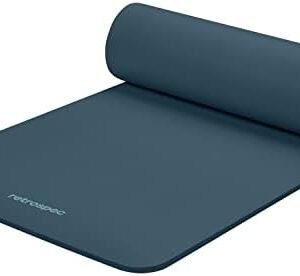 Retrospec Retrospec Solana Yoga Mat 1/2" Thick w/Nylon Strap for Men & Women - Non Slip Excercise Mat for Yoga, Pilates, Stretching, Floor & Fitness Workouts,Ocean Blue