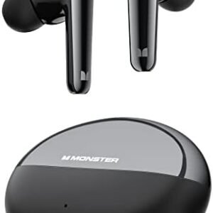 Monster N-Lite 203 AirLinks Wireless Earbuds, Bluetooth 5.3 Headphones HiFi Stereo, Wireless Earphones with 30H Playback, Type-C Charging, HD Clear Call, Touch Control, IPX6 Waterproof in-Ear Earbuds