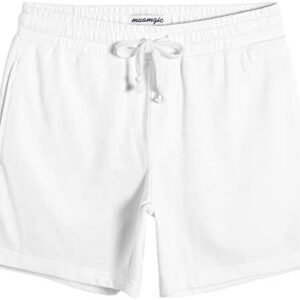 MaaMgic 5.5" Mens Athletic Gym Shorts with Pockets,Elastic Waist Quick Dry Breathable Workout Short Pants