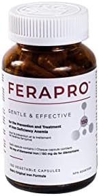 FERAPRO™ 150MG 100 CAPS | Vegan Iron Supplement | With Vitamin C 350mg, Methylcobalamin 1000mcg, 5-MTHF 80mcg, and Glycine 100mg