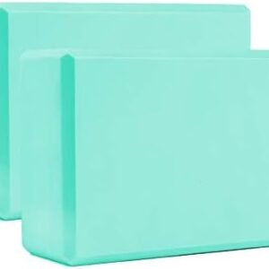 SK Depot™ Yoga Block (Set of 2) LxWxH :9"x3"x6" Supportive Latex Free EVA Foam High Density Soft Non-Slip Surface for Yoga Pilates Meditation Balance Exercise