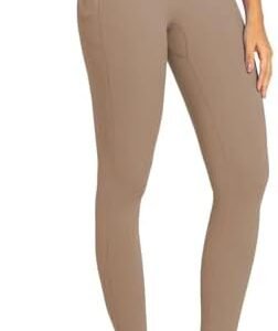 Sunzel No Front Seam Workout Leggings for Women with Pockets, High Waisted Compression Yoga Pants with Tummy Control