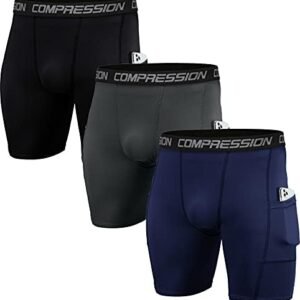 Holure Men's Sport Compression Shorts Performamce Athletic Running Underwear (3 or 4 or 5 Pack)