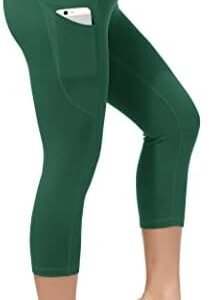 Dragon Fit High Waist Yoga Leggings with 3 Pockets Tummy Control Workout Running Yoga Pants for Women