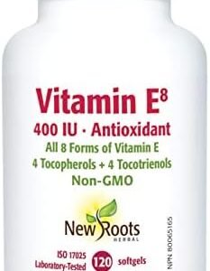 New Roots Herbal - Vitamin E8-400 IU - 120 Softgels - Vitamin E Tocopherol - Vitamin E Tocotrienols Supplements - Vit E Tocotrienols Vitamin E D-Alpha Tocopherol Vitamin E - All 8 Forms of Vitamin E