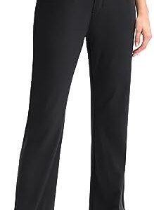 SANTINY Women's Golf Pants with 5 Pockets High Waisted Quick Dry Stretch Pants for Women Travel Work Casual