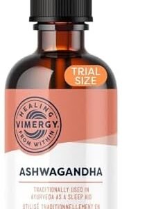 Vimergy Ashwagandha Liquid Extract, Trial Size - 30 Servings – Ashwagandha Supplement Drops – Adaptogen - Supports Cognitive Function – Sleep Support – Alcohol-Free, Non-GMO, Vegan (60 ml)
