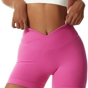 Bovldemt Butt Scrunch Seamless Shorts Gym Crossover Workout Shorts for Women Spandex