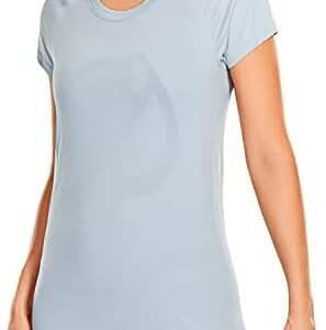 CRZ YOGA Seamless Workout Shirts for Women Short Sleeve Sports Tees Quick Dry Breathable Gym Athletic Tops