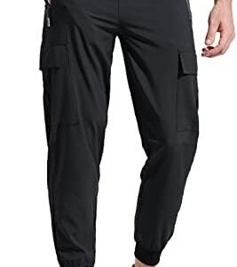 Libin Men's Hiking Cargo Pants Lightweight Stretch Casual Jogger Work Pants Outdoor Trousers with Pockets