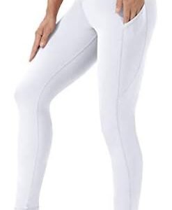 Kaleilo Leggings for Women High Waist Tummy Control Compression Workout Running Yoga Pants with Pockets