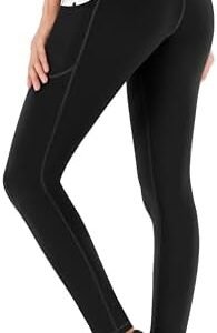 IUGA Leggings for Women Yoga Pants Women with Pockets High Waisted Workout Leggings for Women Tummy Control