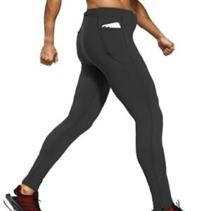 MOVEUP Men's Thermal Tight Compression Pants Fleece Lined Leggings for Men Running Tight Yoga Pants