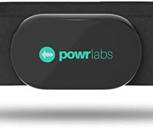 POWR LABS Bluetooth Heart Rate Monitor Chest Strap, Heart Rate Monitor with Chest Strap | ANT+ Heart Rate Monitor, Heart Monitor Works with Garmin Wahoo Polar Strava Peloton Cycling & Running Apps
