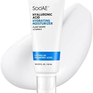 Soo'AE Hyaluronic Acid Hydrating Moisturizer 2.03 fl oz Vitamin E & C Daily Moisturizing Lotion for Dry Skin for Smooth Nourish Dewy Glow Hydrating Face Cream Moisturizer Skin firming lotion Lightweight Hydro Facial Cream Long-lasting Hydration for dry skin care