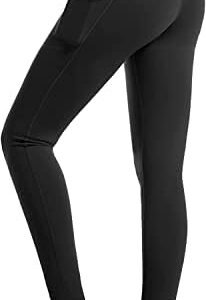 CAMBIVO High Waisted Leggings for Women, Yoga Pants with Pockets for Women Tummy Control Non See Through Workout Leggings