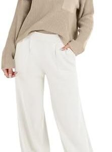 Prinbara Women's 2 Piece Outfits Sweater Sets Knit Fall Pullover Tops Oversized Pants Casual Tracksuit Lounge Sets