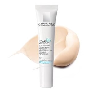 La Roche Posay Hyalu B5 Hydrating Under Eye Cream for dark circles, with Pure Hyaluronic Acid & Vitamin B5. For Sensitive Skin, Unisex Men & Women, Travel Size, Dermatologist Recommended, 15ML