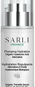 SARLI Organic Hyaluronic Acid Serum - Superior Hydrator Face Serum-Vitamin D-Skin Firming & Plumping-Diminishes fine lines & wrinkles-Tremella Mushroom offers Moisture Retention & Skin Rejuvenation
