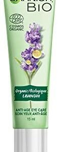 Garnier Bio Organic Lavandin Anti-age Eye Cream for All Skin Types Even Sensitive, 15 Milliliters
