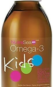 Nature's Way NutraSea Kids Omega-3 and Vitamin D Supplement – Bubblegum Flavour Fish Oil with EPA, DHA and GLA – Support Brain & Eyes Development and Help Build Strong Bones and Teeth - 200 ml Liquid