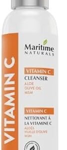 Maritime Naturals Vitamin C Cleanser for Bright, Refreshed Skin | Body & Face Cleanser made with Organic & Natural Ingredients | Gentle Face Wash for Oily, Dry and Sensitive Skin (240 ml)