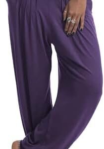 Famulily Women's Cotton Harem Pants Pilates Yoga Joggers Pant Workout Flowy Pleated Comfy Lounge Trousers with Pockets