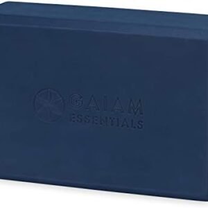 Gaiam Essentials Yoga Brick | Sold as Single Block | EVA Foam Block Accessories for Yoga, Meditation, Pilates, Stretching (9” x 6” x 3”)