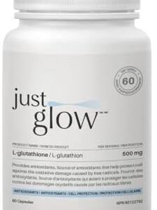 Just Glow L-Glutathione Supplement 500mg - 60 Vegetable Capsules | L Glutathione Reduced Active Form | Pure Glutathione 500mg Capsule for Antioxidants | Maintenance of Good Health - 60 Capsules