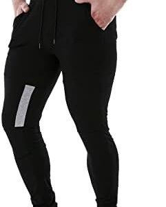 HOOD CREW Mens Sports Casual Gym Jogging Sweatpants with Drawstring and Pockets
