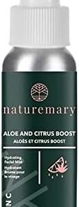 naturemary, Revitalize Vitamin C Hydrating Facial Mist – Aloe, Citrus Boost, Lavender and made with our BioTerpene Advanced Terpene Blend for soothing & calming effect, which is a great alternative to CBD, 80 ml travel friendly size, Made in Canada