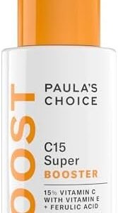 Paula's Choice C15 Super Booster, 15% Vitamin C with Vitamin E & Ferulic Acid, Brightening Serum for Discolouration, Dark Spots & Wrinkles, Fragrance-Free & Paraben- Free, 20 mL