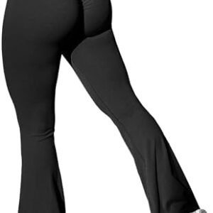 OZICERD Flared Leggings for Women High Waisted Workout Leggings Tummy Control Butt Lifting Flare Yoga Pants