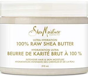 Shea Moisture 100% Raw Shea Butter for intensive hair and skin moisture Ultra Hydration paraben free 310 ml