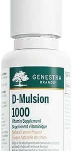Genestra Brands - D-Mulsion 1000 IU – Over 1000 Drops Per 30 ml Bottle – Emulsified Vegetarian Vitamin D3 Supplement for Kids & Adults 1 Year and Older - Helps Support Immune Function, Build Strong Bones and Teeth, Prevents Vitamin D Deficiency. Natural Lemon Flavour. Non-GMO, Gluten Free, Dairy Free
