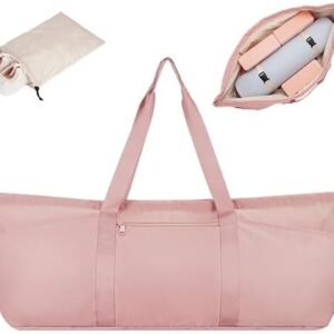Gym Bag Women Large Yoga Bag with Shoes Bag and Wet Compartment Ladies Sports Pilates Bag for Yoga Mat and Blocks with Adjustable Mat Strap