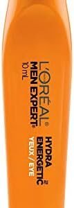L’Oréal Paris Men Expert Hydra Energetic Eye Roller for Men, With Guarana and Vitamin C for Under Eye Bags and Dark Circles, 10 mL