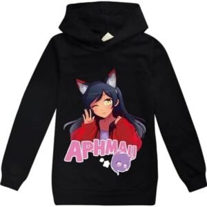 Dmakifuz Kids Girl Anime Print Hoodie Cute Pullover Sweatshirt Sports Tops YouTube Funny Game Shirt Fans Gift
