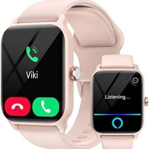 Gydom Smart Watch for Women with Alexa, 1.8" Bluetooth Call Fitness Tracker, One-Click Measure Heart Rate/Sleep/Blood Oxygen Monitor, 100+ Sports, IP68 Waterproof Smartwatch for Android iPhone Gifts