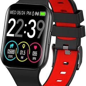 PUZESHUN Fitness Tracker Smart Watch for Women Men 1.7" DIY Full Touch Screen Waterproof Calorie Counter Blood Pressure Heart Rate Sleep Monitoring Monitoring Pedometer Activity Trackers
