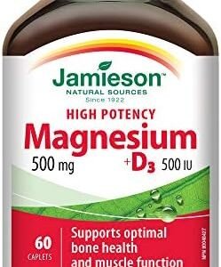 Jamieson High Potency Magnesium 500 mg and Vitamin D3 500 IU