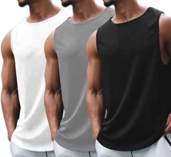 BLaliZ2 Men's Sleeveless Workout Tank Tops Fitness Bodybuilding Muscle Tee Quick Dry Gym T-Shirt