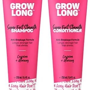 Marc Anthony Grow Long Biotin Shampoo and Conditioner Set – Biotin and Vitamin E Shampoo – Sulfate Free, Color Safe Curly Hair Shampoo and Conditioner Gift Set and Dorm Room Essential for Women, 8.4 Fl Oz (Pack of 2)