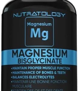 Magnesium Bisglycinate - Relaxes Muscles, Improves Sleep Quality, Enhances Bone Density, Balances Electrolyte Levels, Maintains Proper Muscle Functions - 60 Capsules - 250MG Per Capsule
