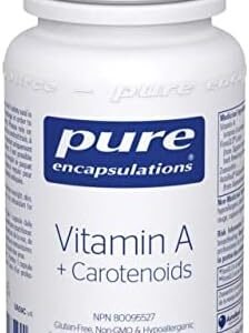 Pure Encapsulations - Vitamin A + Carotenoids (Lutein, Zeaxanthin, and Astaxanthin) - Hypoallergenic Supplement - 90 Capsules