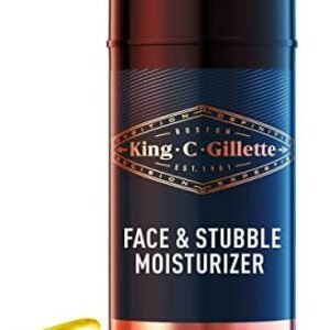 King C. Gillette Moisturizer for Face & Stubble with Vitamin B3 and B5 Complex, Face Moisturizer for Men, 100 mL