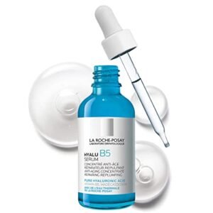 La Roche-Posay Pure Hyaluronic Acid Serum for Face with Vitamin B5. Hyalu B5 Anti-Aging Face Serum for Women. Anti-Wrinkle Concentrate. Hydrating, Repairing, Replumping. Suitable for Sensitive Skin.