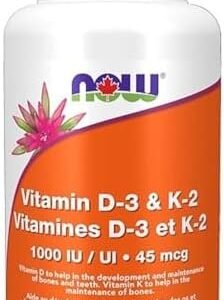 Now Foods Vit D-3 1,000 IU & K2 45mcg 120vcap