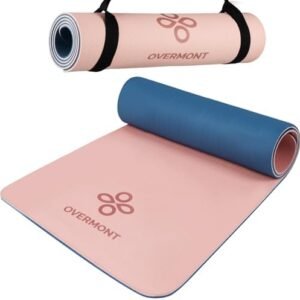 Overmont TPE Yoga Mat 1/3" Extra Thick Exercise Mat Non-Slip Workout Mat High Density Anti-Tear Pilates Mat for Stretching Fitness Home Gym, 72"x24"